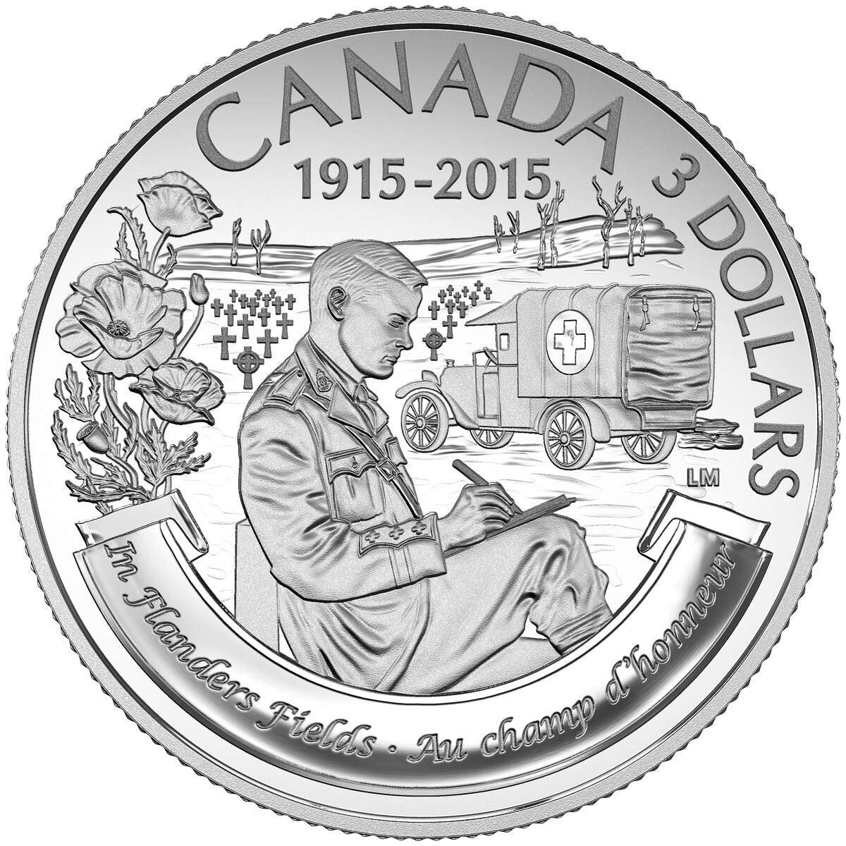 2015 $3 <i>In Flanders Fields</i>, 100th Anniversary - Pure Silver Coin Default Title