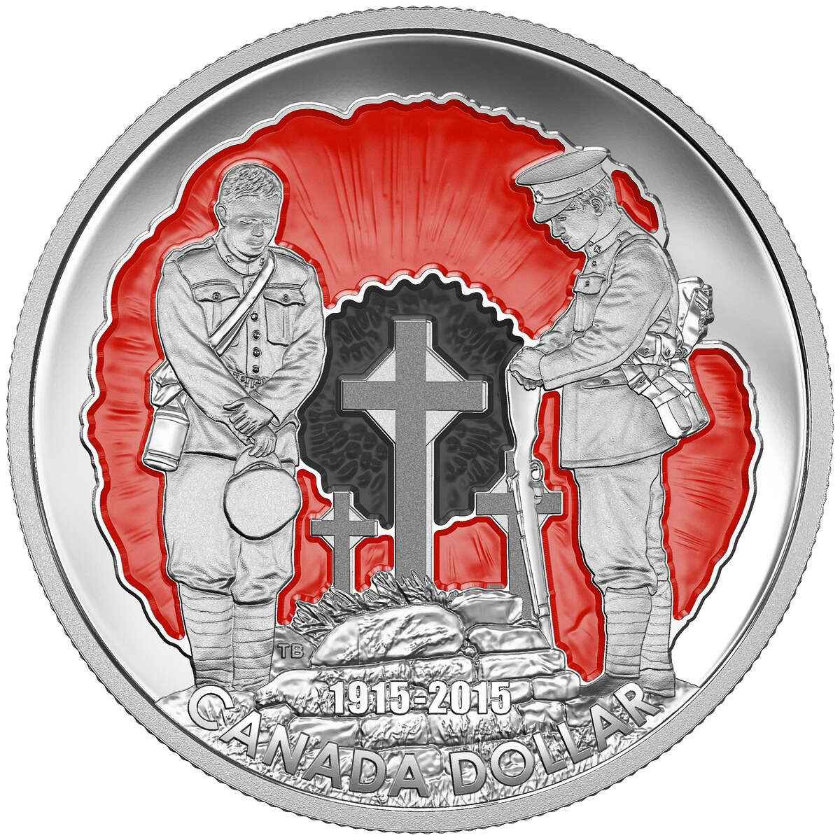 2015 $1 <i>In Flanders Fields</i>, 100th Anniversary - Limited Edition Proof Pure Silver Dollar Default Title