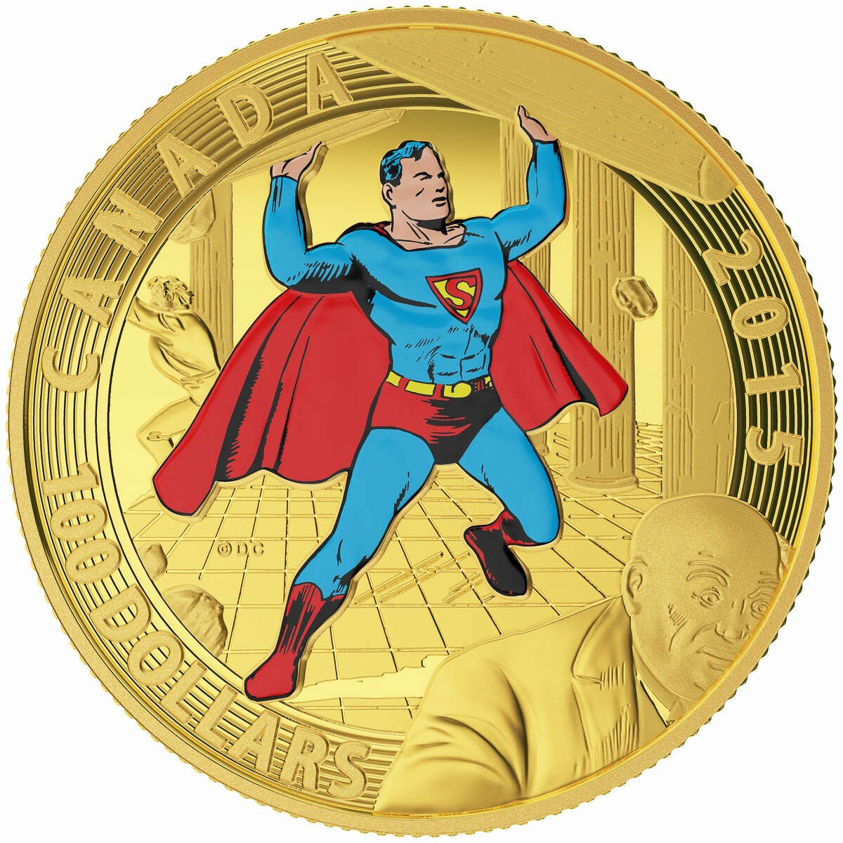 2015 $100 <i>Superman #4</i> (1940): Iconic Superman<sup>TM</sup> Comic Book Covers - 14-kt. Gold Coin Default Title