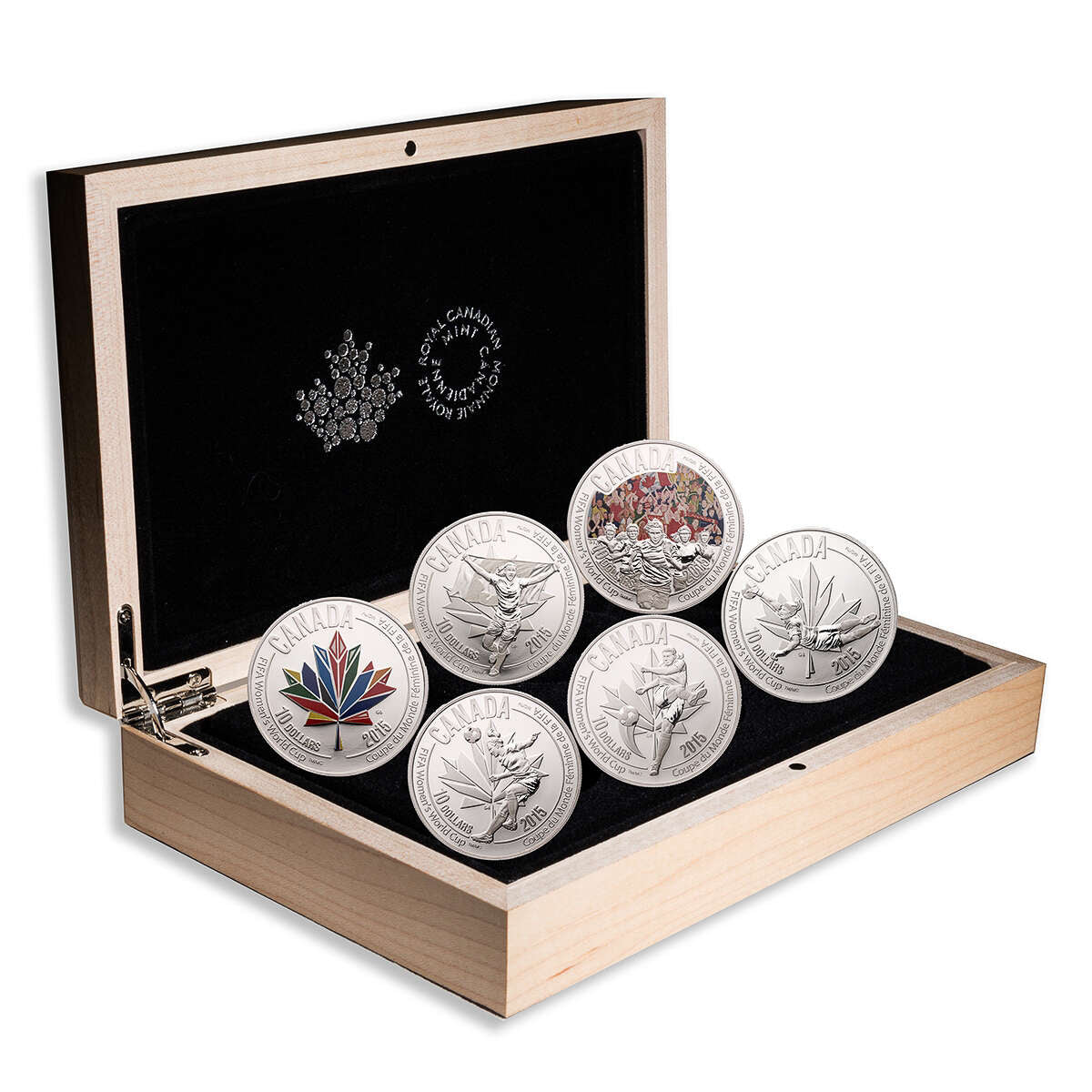 2015 $10 FIFA Women's World Cup Canada<sup>TM/MC</sup> - Pure Silver 6-Coin Set Default Title