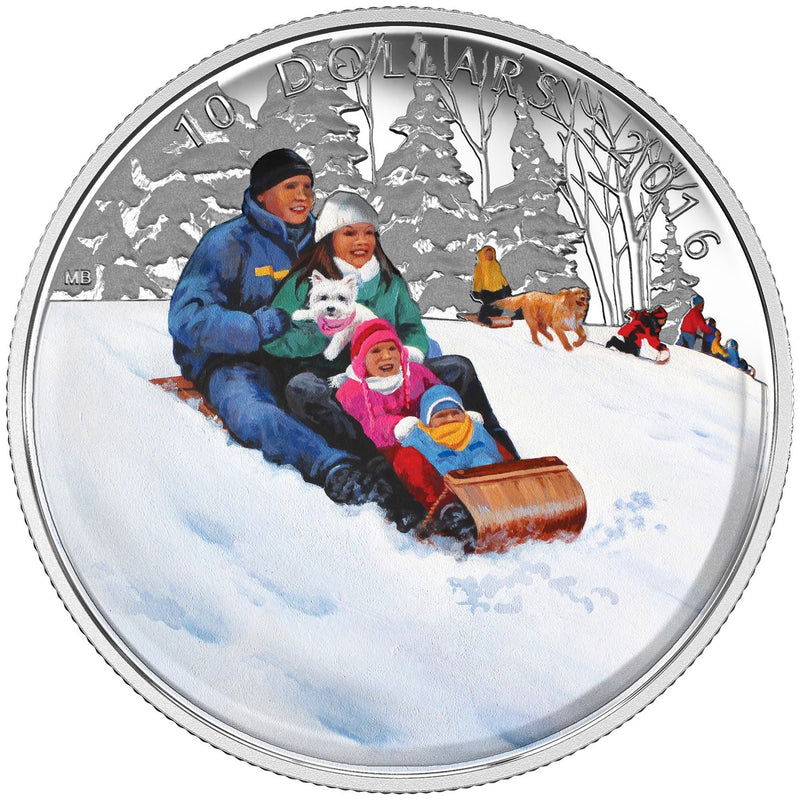 2016 $10 Winter Fun - Pure Silver Coin