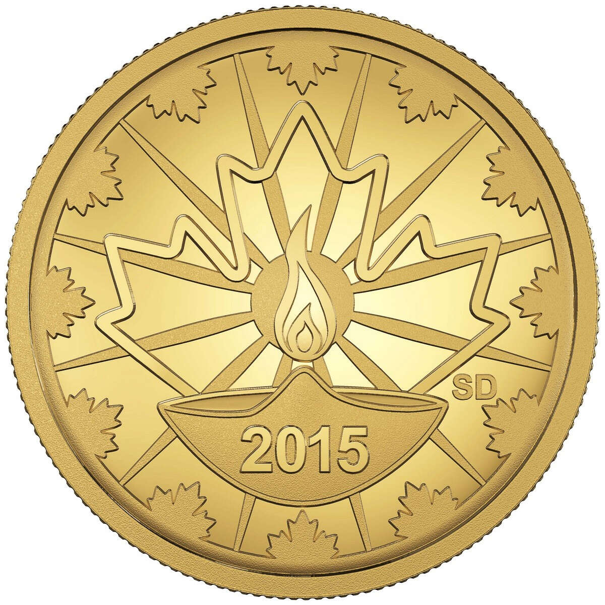 2015 25c Diwali: Festival of Lights - Pure Gold Coin Default Title