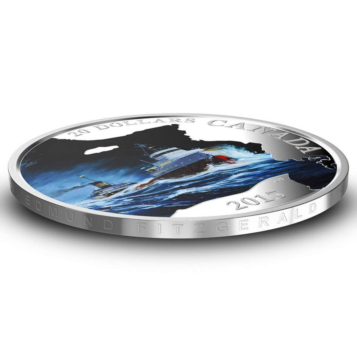 2015 $20 Lost Ships in Canadian Waters: S.S. Edmund Fitzgerald - Pure Silver Coin Default Title