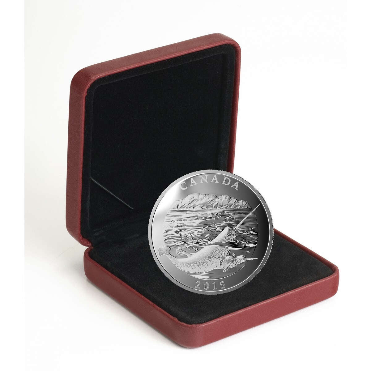 2015 $125 Conservation Series: The Narwhal - Pure Silver Coin Default Title