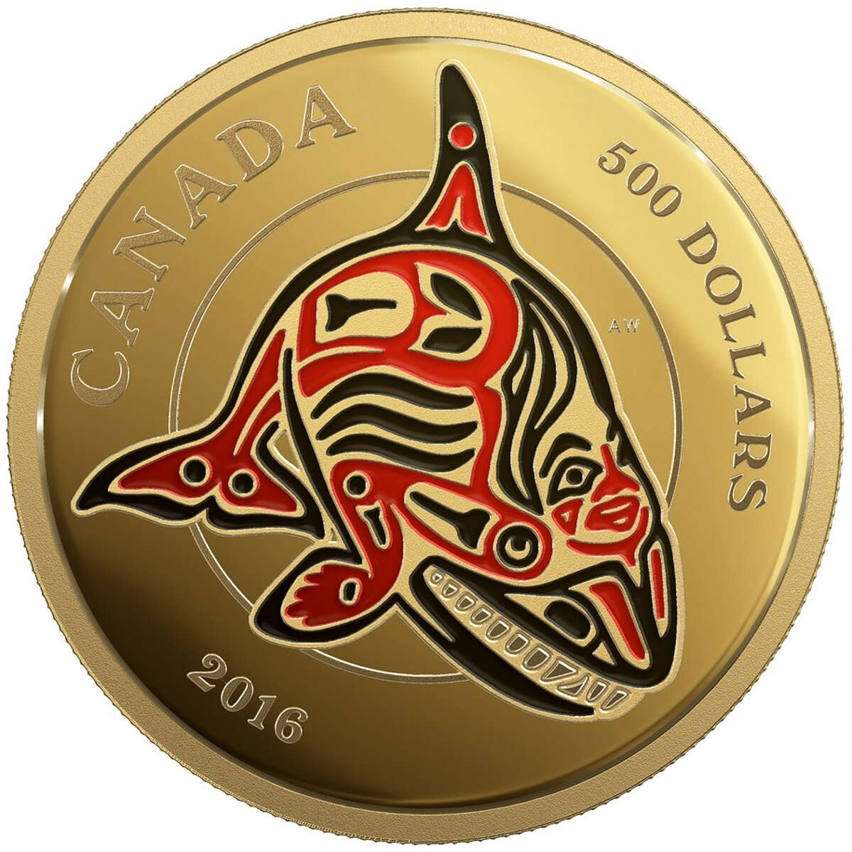 2016 $500 Mythical Realms of the Haida: The Orca - Pure Gold Coin Default Title