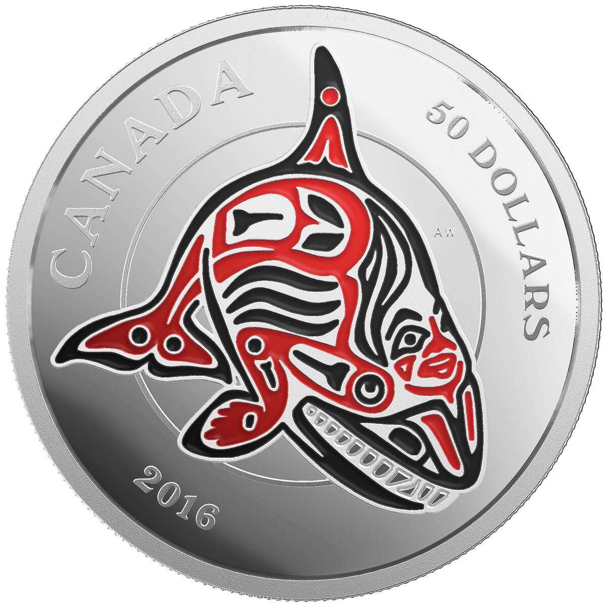 2016 $50 Mythical Realms of the Haida: The Orca - 5-oz. Pure Silver Coin Default Title