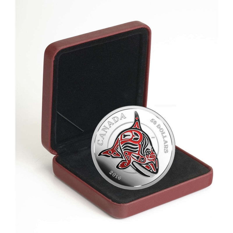 2016 $50 Mythical Realms of the Haida: The Orca - 5-oz. Pure Silver Coin Default Title