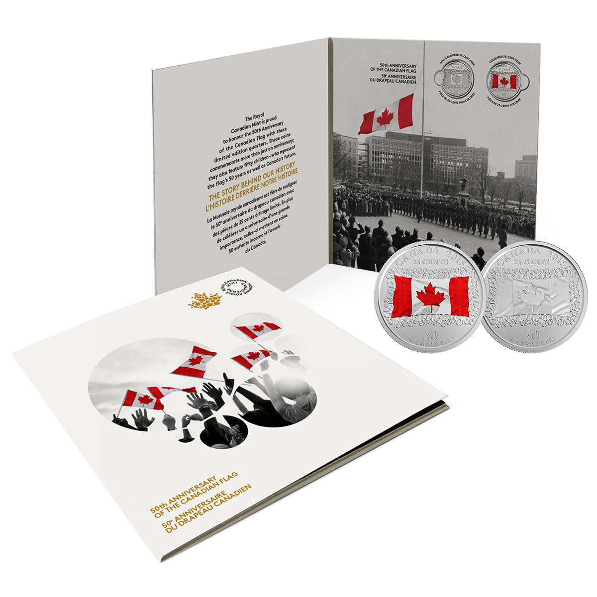 2015 25c Canadian Flag Collector Card, 50th Anniversary Default Title