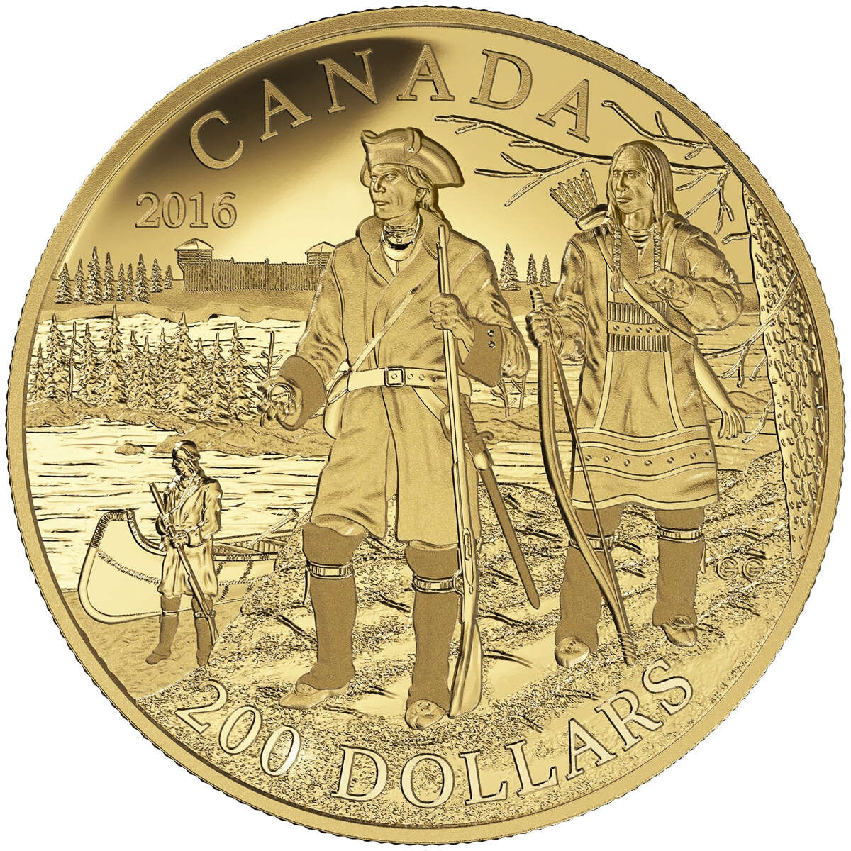 2016 $200 Great Canadian Explorers Series: Pierre Gaultier de la Verendrye - Pure Gold Coin Default Title