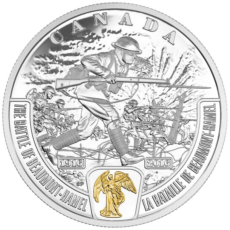 2016 $20 First World War Battlefront Series: The Battle of Beaumont-Hamel - Pure Silver Coin Default Title