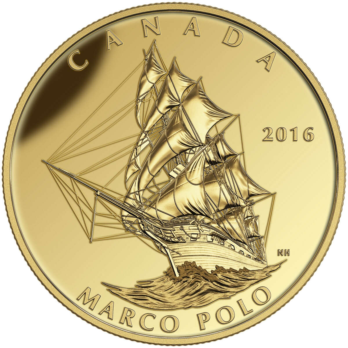 2016 $200 Tall Ships Legacy: Marco Polo - Pure Gold Coin Default Title