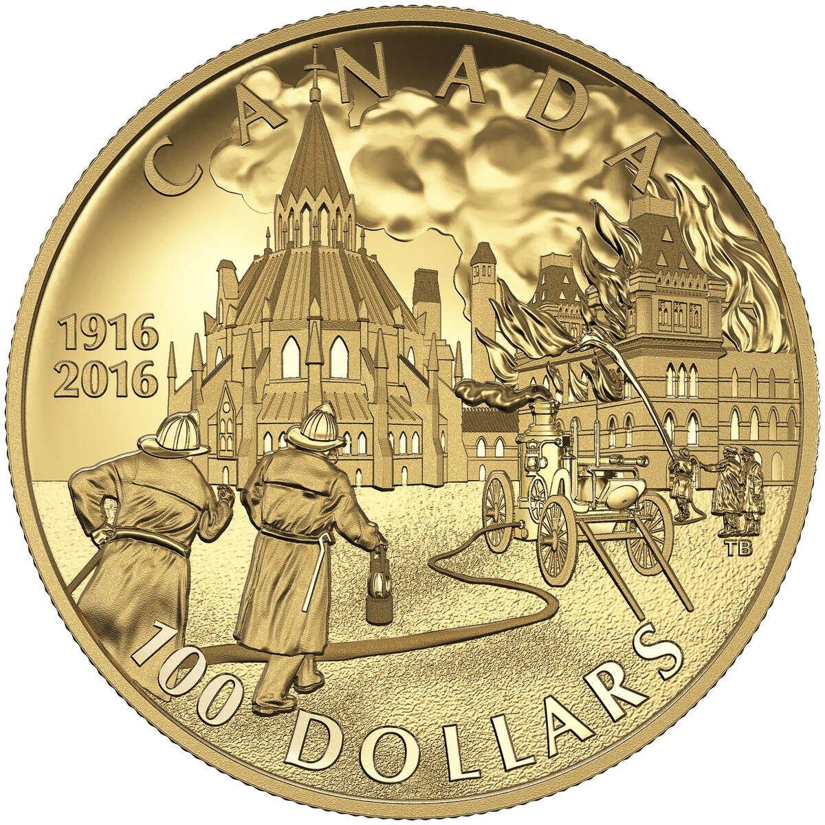 2016 $100 Centennial of the Parliament Buildings Fire and the Preservation of the Library of Parliament - 14-kt. Gold Coin Default Title