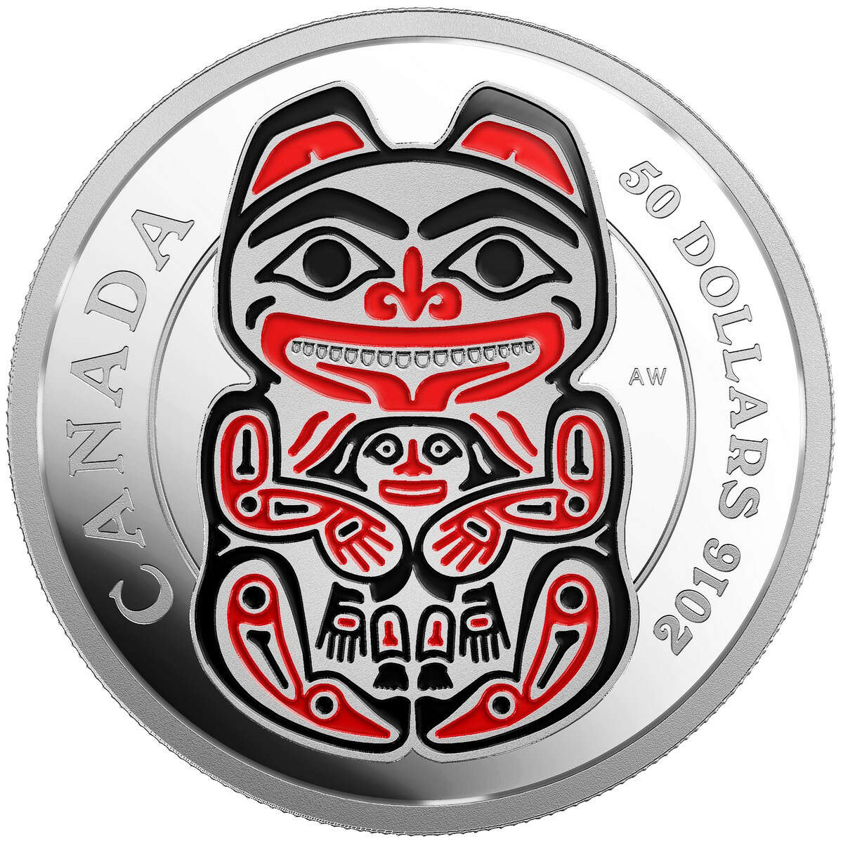 2016 $50 Mythical Realms of the Haida Series: The Bear - 5-oz. Pure Silver Coin Default Title