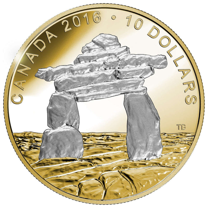 2016 $10 Iconic Canada: Inukshuk - Pure Silver Coin *SOLD OUT AT THE RCM* Default Title