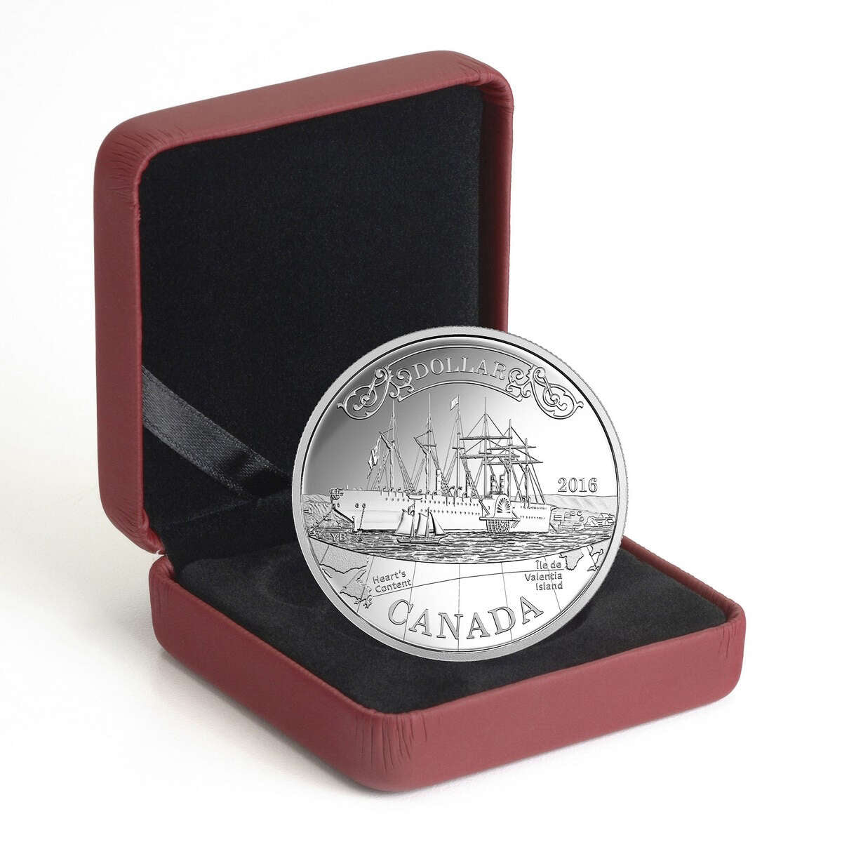 2016 $1 The Transatlantic Cable, 150th Anniversary - Proof Pure Silver