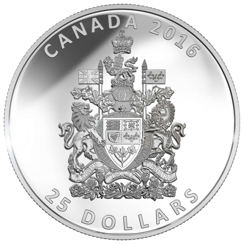2016 $25 The Coat of Arms of Canada- Pure Silver Piedford Default Title
