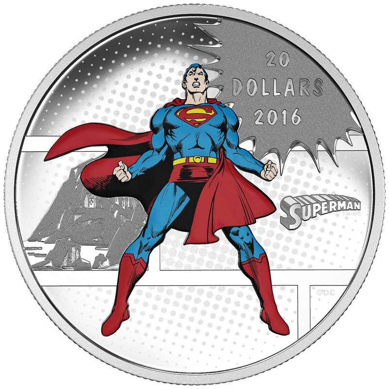 2016 $20 DC COMICS<sup>TM</sup></i> Originals: <i>The Man of Steel<sup>TM</sup></i> - Pure Silver Coin Default Title