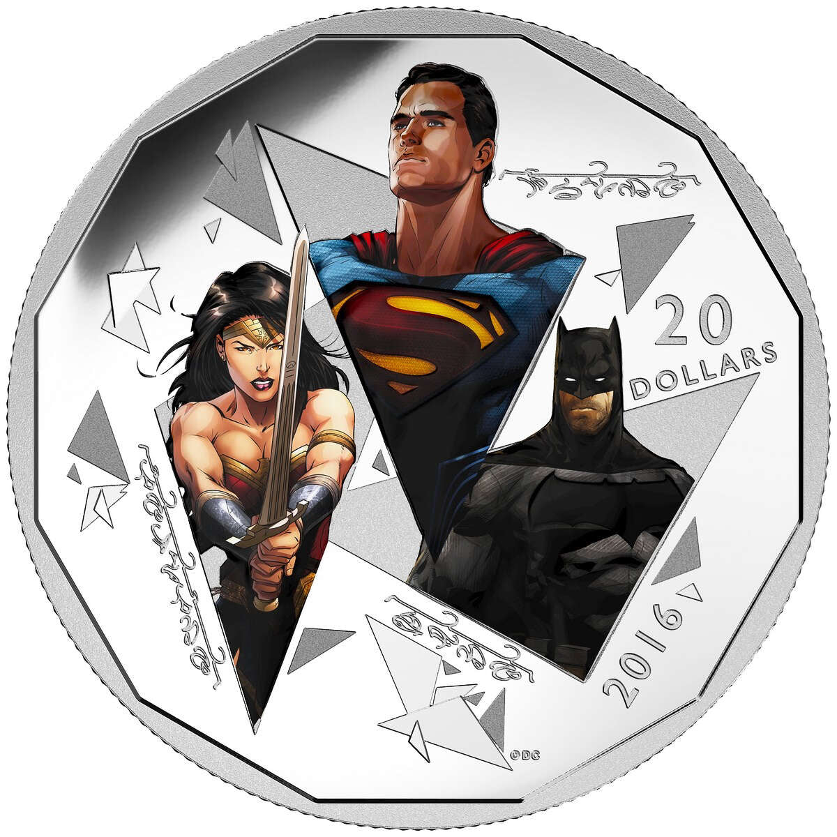 2016 $20 <i>Batman v Superman: Dawn of Justice<sup>TM</sup></i> - The Trinity - Pure Silver Coin Default Title