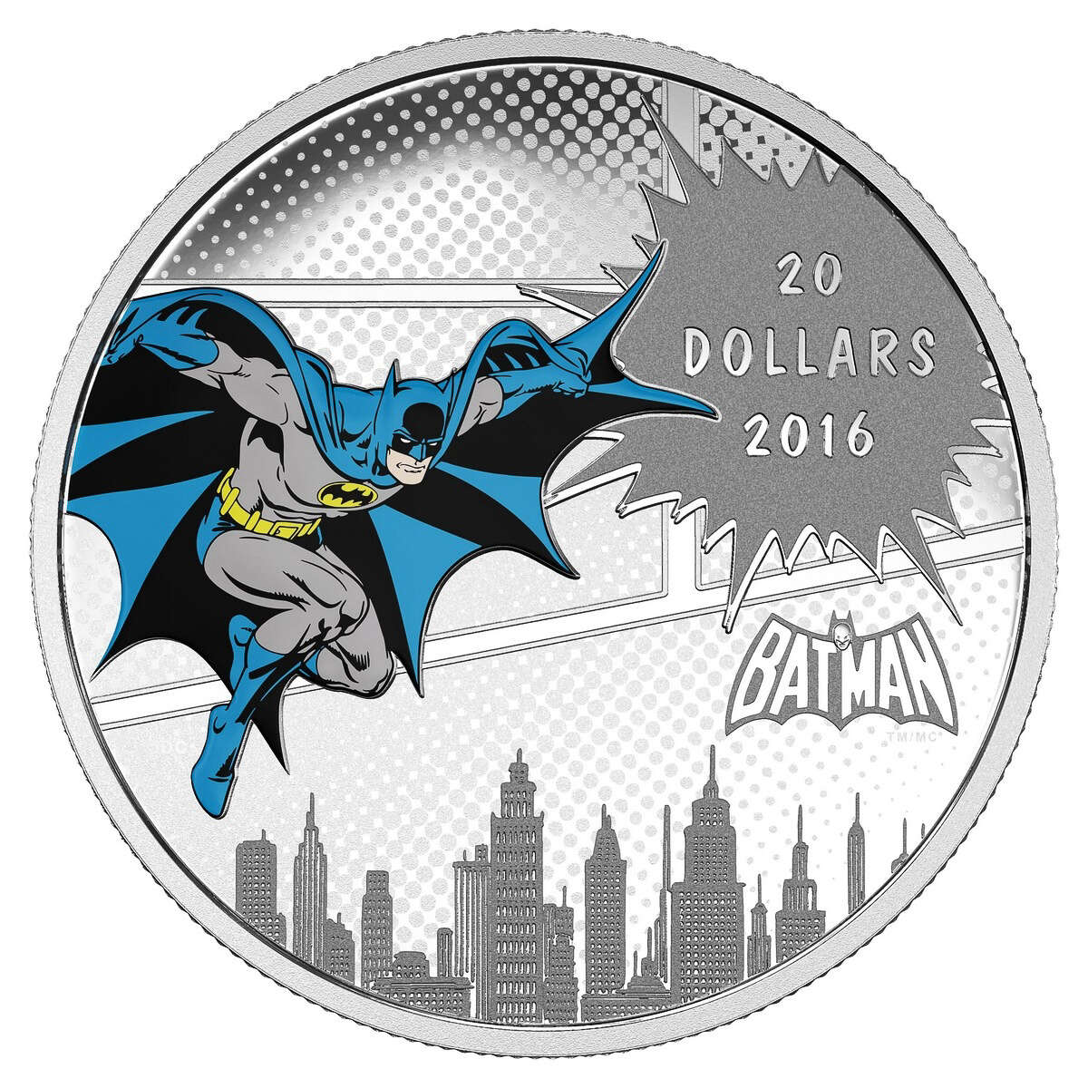 2016 $20 DC Comics Originals: The Dark Knight - Pure Silver Coin Default Title