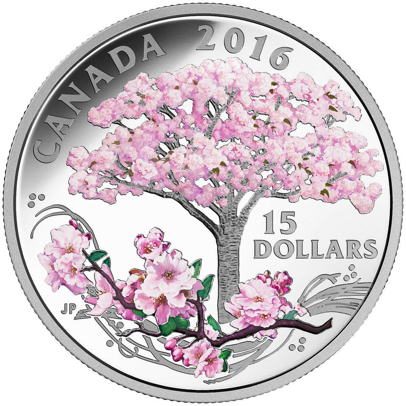 2016 $15 Cherry Blossoms - Pure Silver Coin Default Title