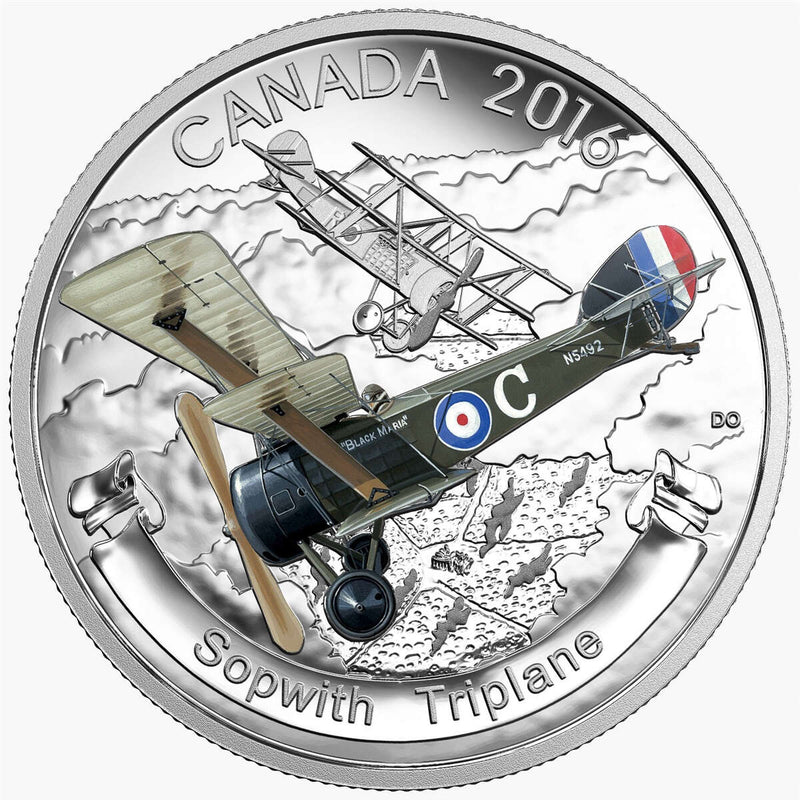 2016 $20 Aircraft of the First World War Series: The Sopwith Triplane - Pure Silver Coin Default Title