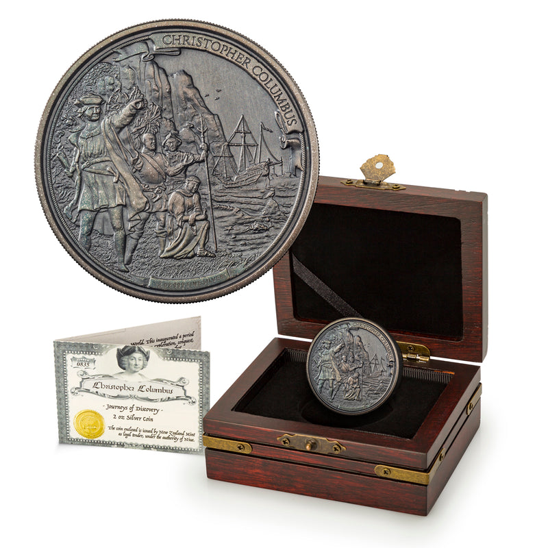 2015 $5 Journeys of Discovery: Christopher Columbus - Pure Silver Coin