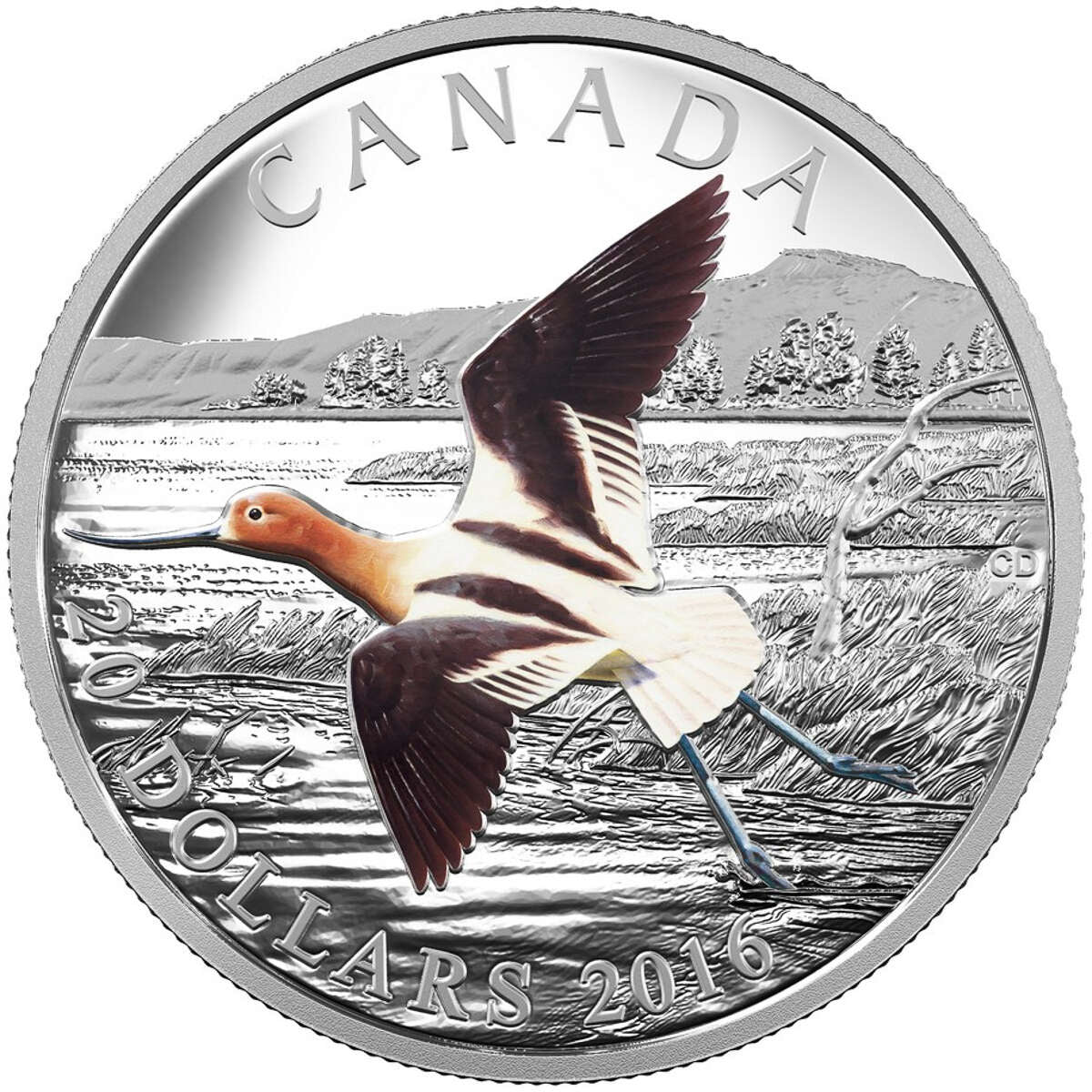 2016 $20 The Migratory Birds Convention: 100 Years of Protection The American Avocet - Pure Silver Coin Default Title