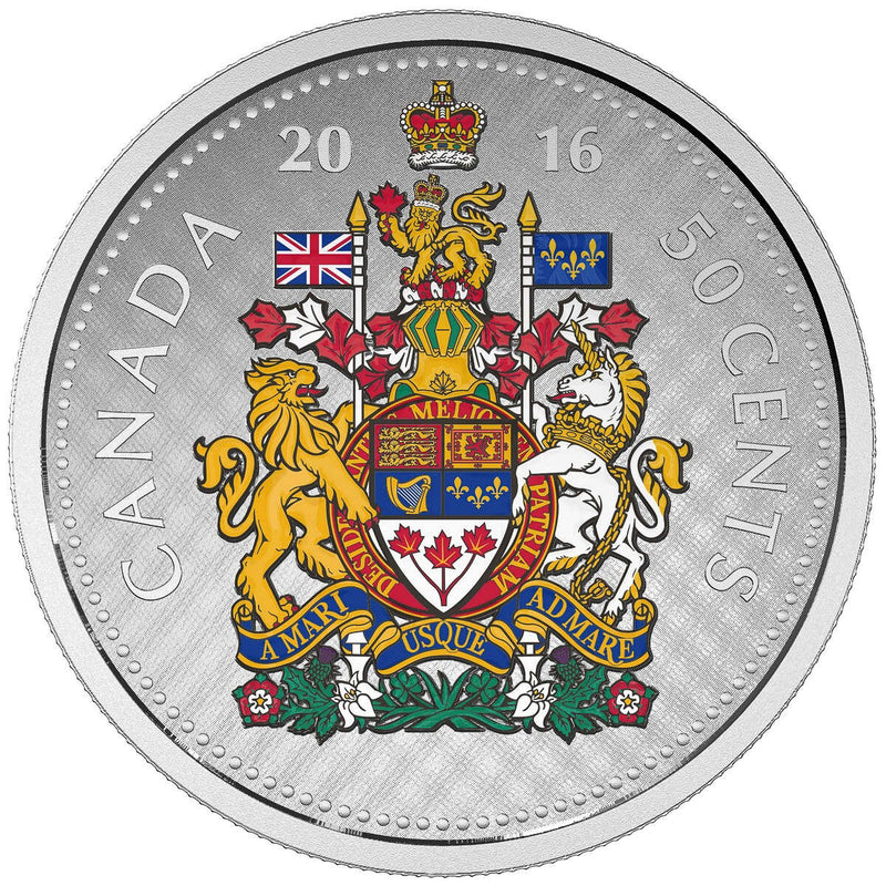2016 50c Coloured Big Coin Series: Coat of Arms - Pure Silver Coin Default Title