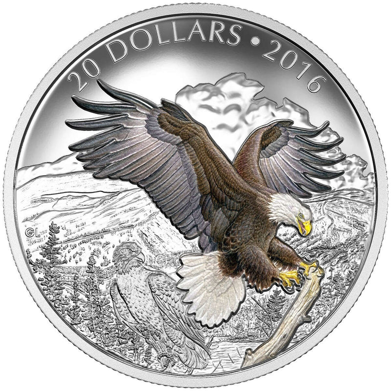 2016 $20 Majestic Animals II: The Baronial Bald Eagle - Pure Silver Coin Default Title