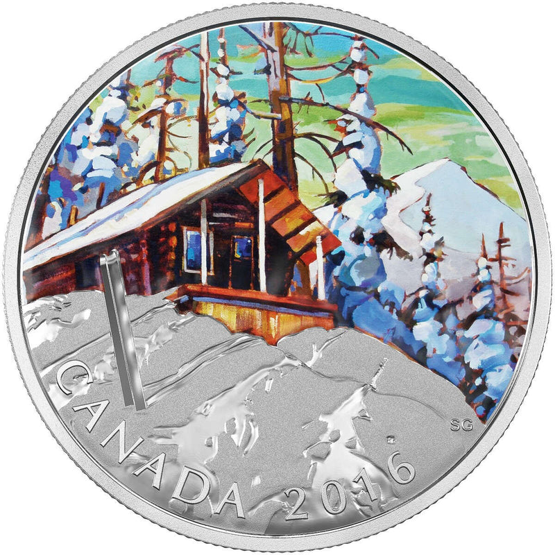 2016 $20 Canadian Landscapes: Ski Chalet - Pure Silver Coin Default Title