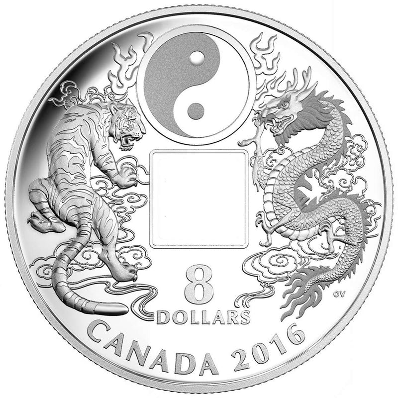 2016 $8 Tiger and Dragon Yin and Yang - Pure Silver Coin Default Title