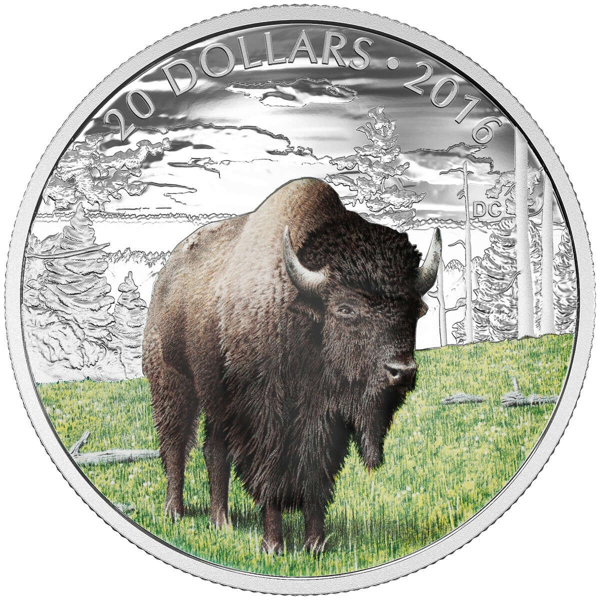 2016 $20 Majestic Animals II: The Benevolent Bison - Pure Silver Coin Default Title