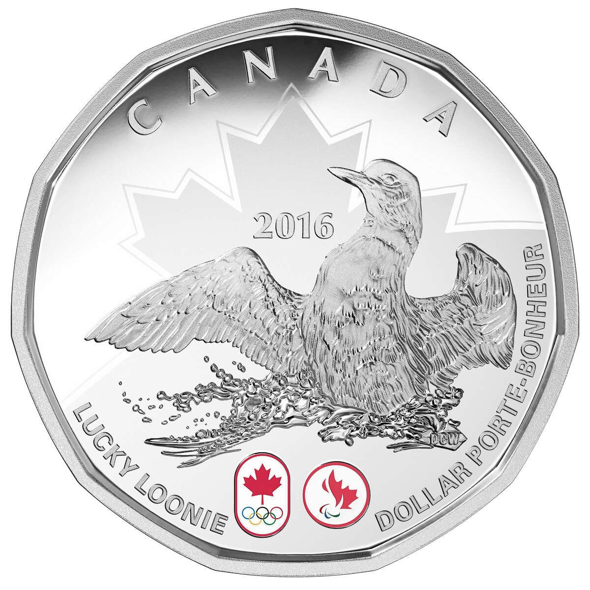 2016 $1 Lucky Loonie - Pure Silver Coin Default Title