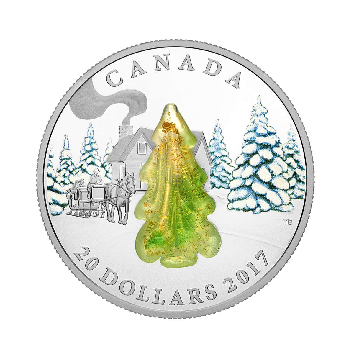 2017 $20 Snow-Covered Trees - Pure Silver Coin Default Title