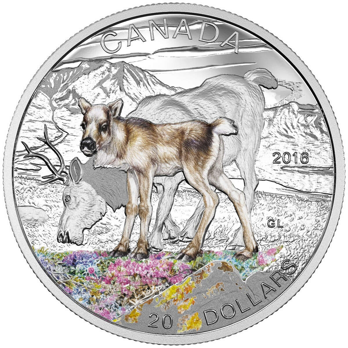 2016 $20 Baby Animals: Caribou - Pure Silver Coin Default Title