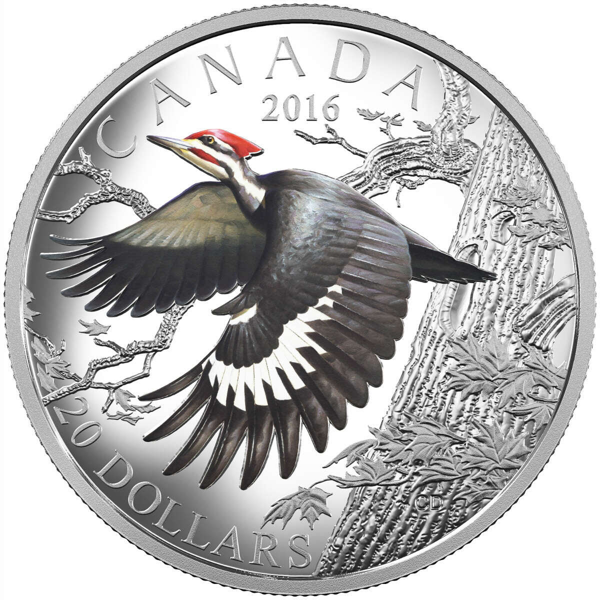 2016 $20 The Migratory Birds Convention: 100 Years of Protection The Pileated Woodpecker - Pure Silver Coin Default Title