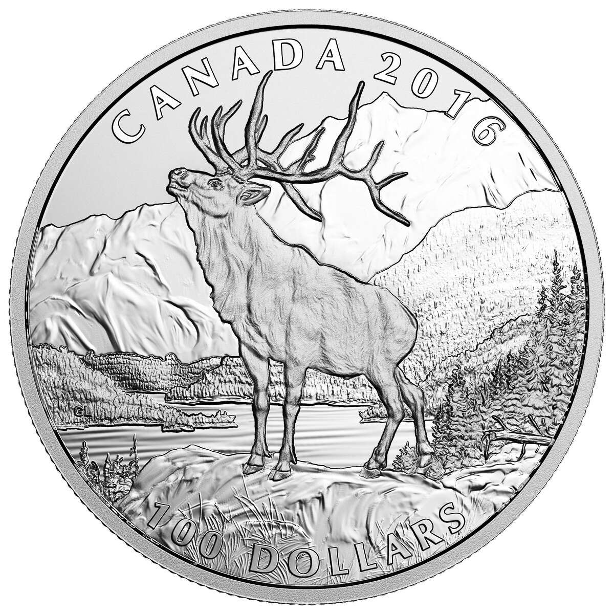 2016 $100 for $100 The Noble Elk - Pure Silver Coin Default Title