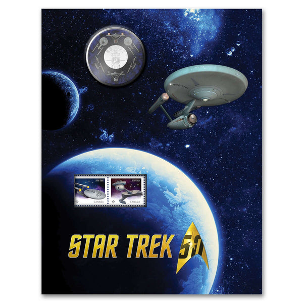 2016 25c Star TrekTM: Enterprise - Coloured Coin and Stamp Set