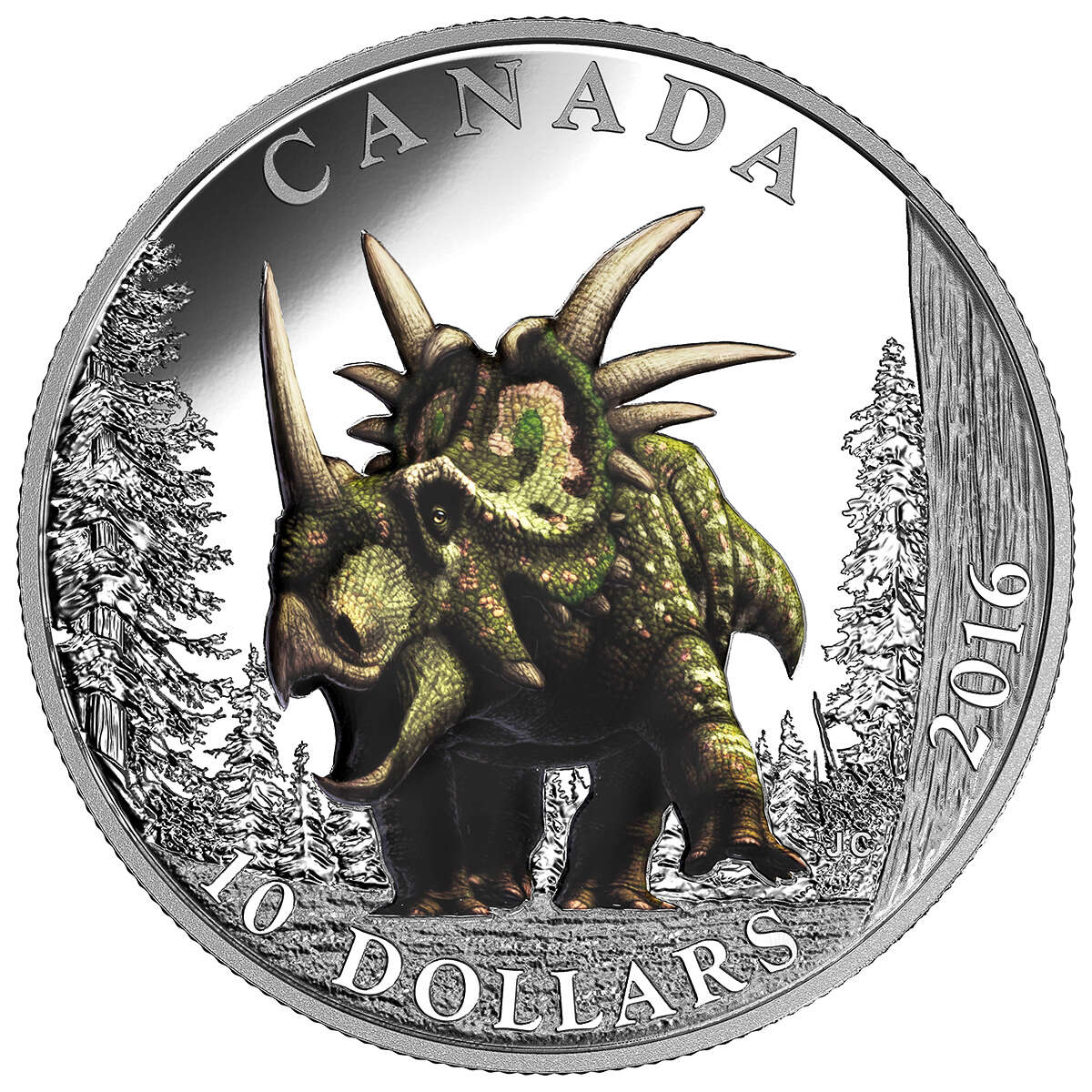 2016 $10 Day of the Dinosaurs: The Spiked Lizard - Pure Silver Coin Default Title