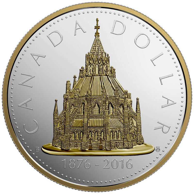 2016 $1 Renewed Silver Dollar: Library of Parliament - Pure Silver Coin Default Title