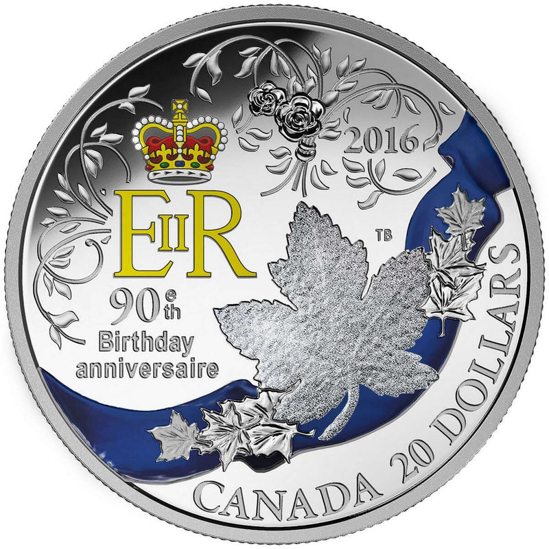 2016 $20 A Celebration of Her Majesty's 90th Birthday - Pure Silver Coin Default Title