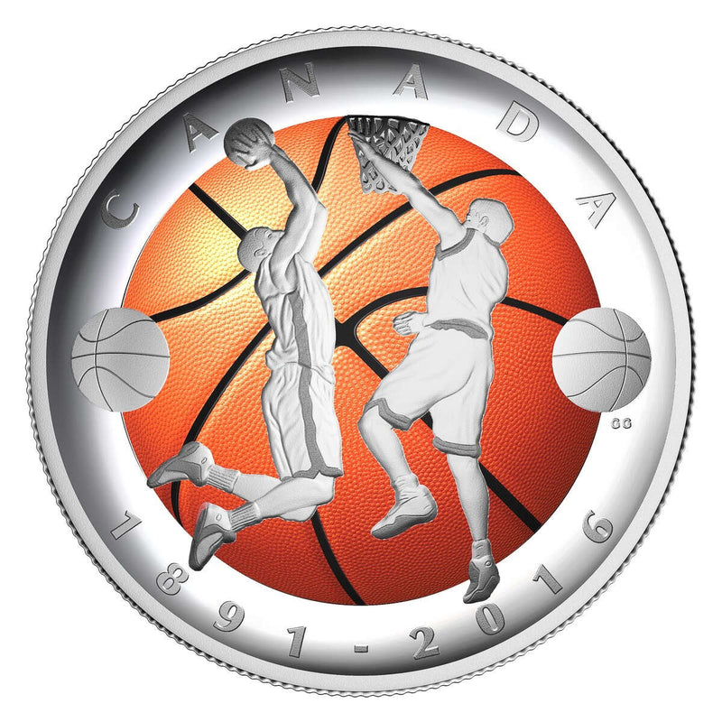 2016 $25 Invention of Basketball, 125th Anniversary - Pure Silver Coin Default Title