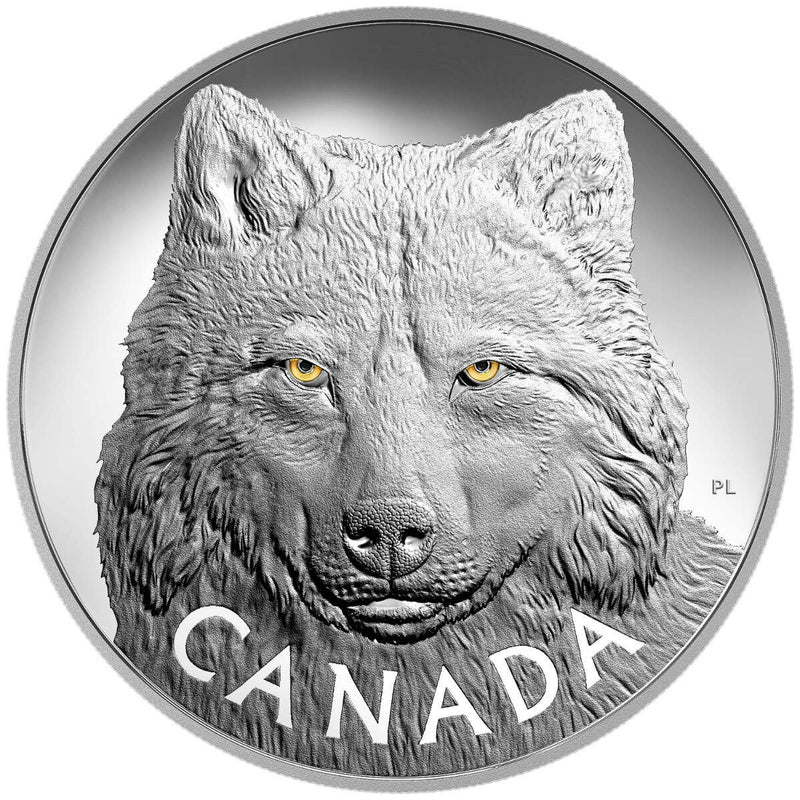2017 $250 In the Eyes of the Timber Wolf - Pure Silver Coin Default Title