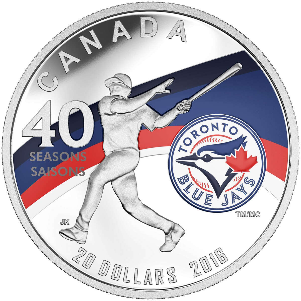 2016 $20 Fine Silver Coin - Celebrating the 40th Season of the Toronto Blue Jays&trade; Default Title