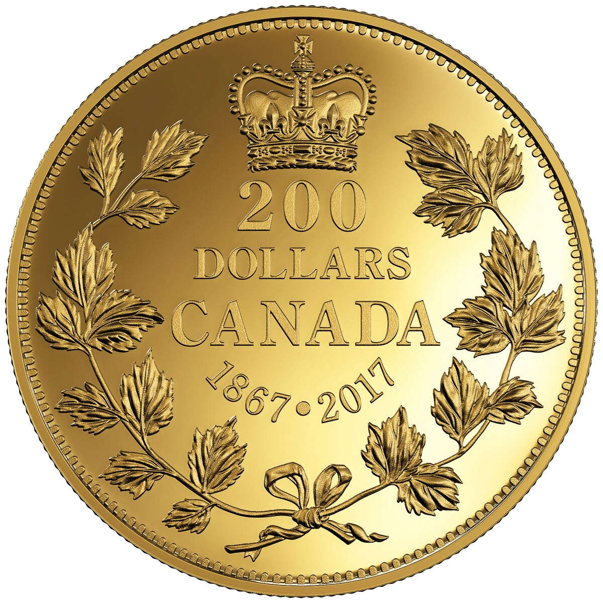 2017 $200 150 Years of Passion: The Maple Leaf - Pure Gold Coin Default Title