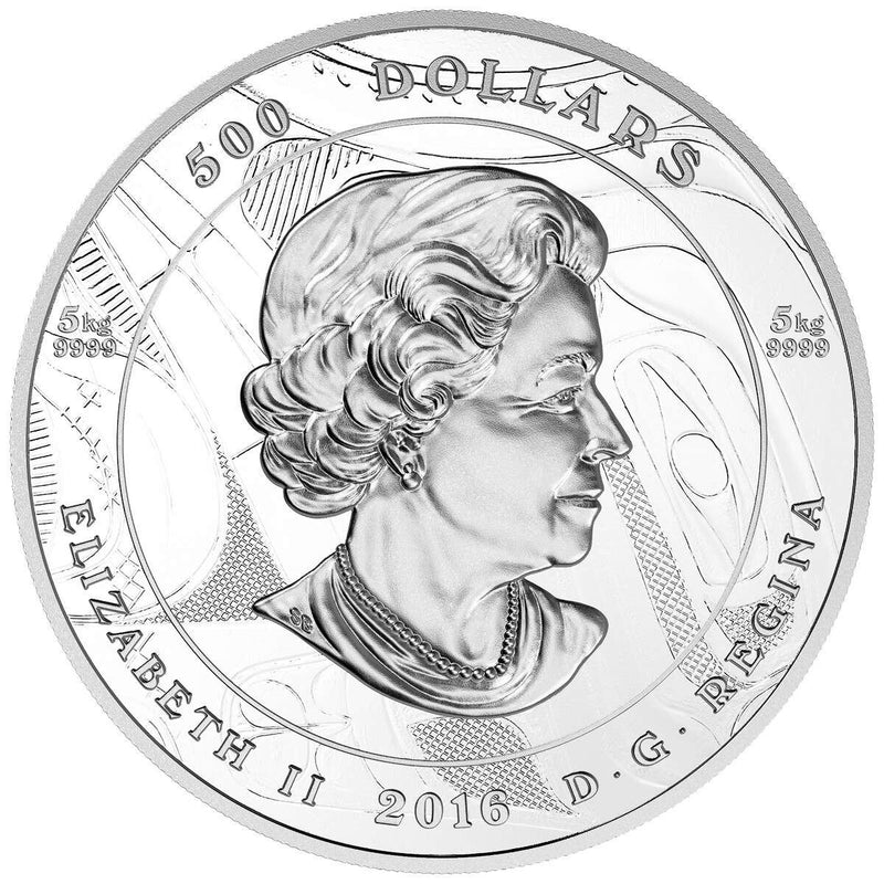 2016 $500 Charles Edenshaw: Argillite Chest - Pure Silver Coin Default Title