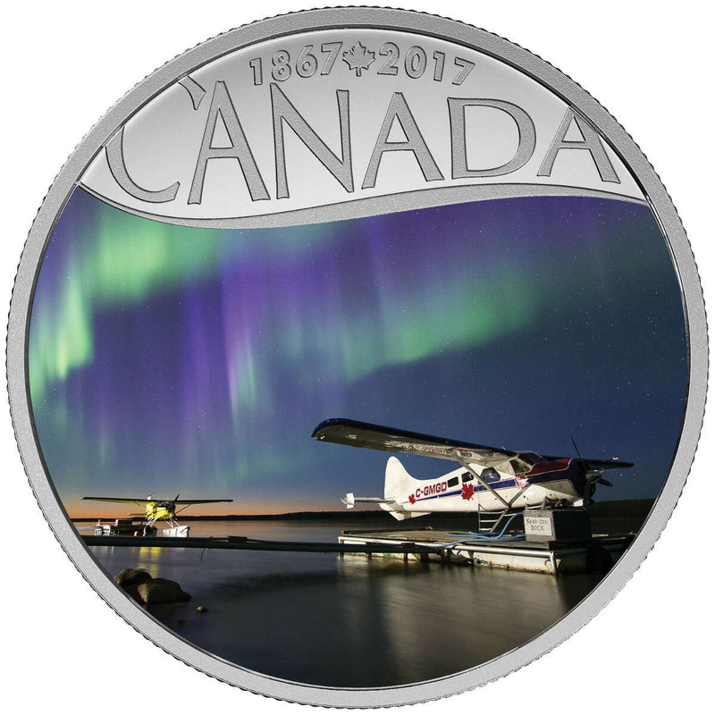 2017 $10 Celebrating Canada's 150th: Float Planes on River (Northwest Territories) - Pure Silver Coin Default Title