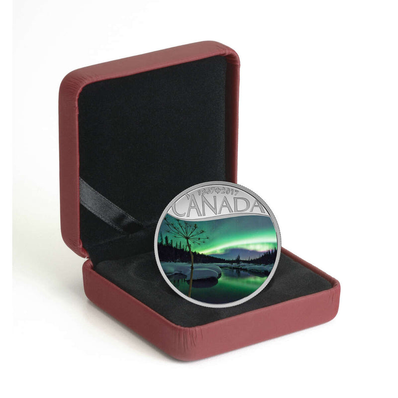 2017 $10 Celebrating Canada's 150th: Aurora Borealis McIntyre Creek (Yukon) - Pure Silver Coin Default Title