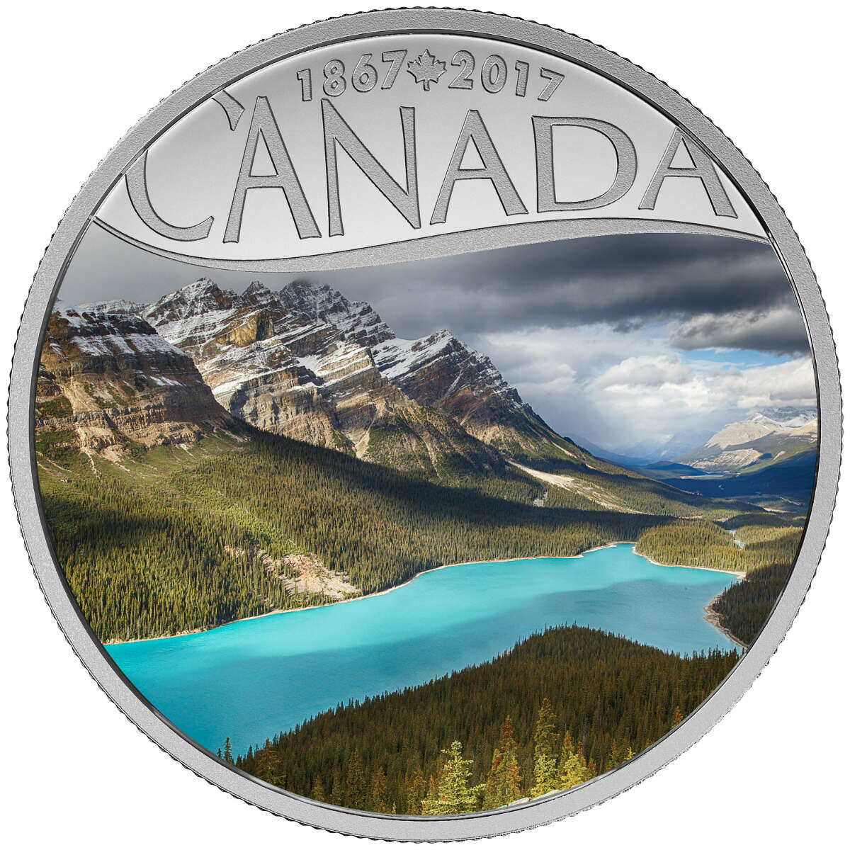 2017 $10 Celebrating Canada's 150th:  Peyto Lake (Alberta) - Pure Silver Coin Default Title