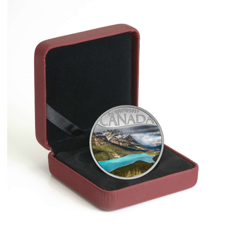 2017 $10 Celebrating Canada's 150th:  Peyto Lake (Alberta) - Pure Silver Coin Default Title